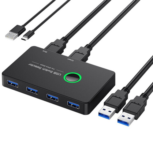 USB KVM  USB 3.0 KVM USB Switcher for Keyboard Mouse Printer Mi Box 2Pc Port Sharing 4Pcs Device USB Hub