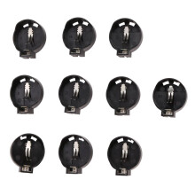 etui boite de batterie porte-batterie rond noir 10pcs pour CR2032 2016 2025