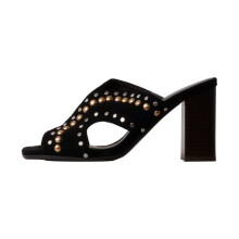 Scarpa con tacco - FINDLAY - Findlay Paris - Nero - Tacco largo - Parte superiore in tessuto