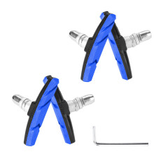 4Pcs Road Bike V Shape Brake Pad Replacement Nonslip-Blue