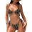 Flattering Halterneck Tankini Set 2Pcs Quick Drying-Black M 1
