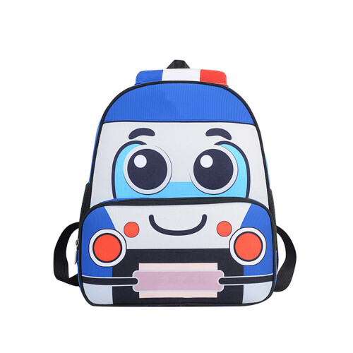 Sac à dos d'enfants de conception d'automobile d'amusement-Bleu