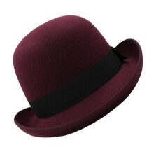 Magicians Hat Victorian Style Jazz Hat for Stage-wine red