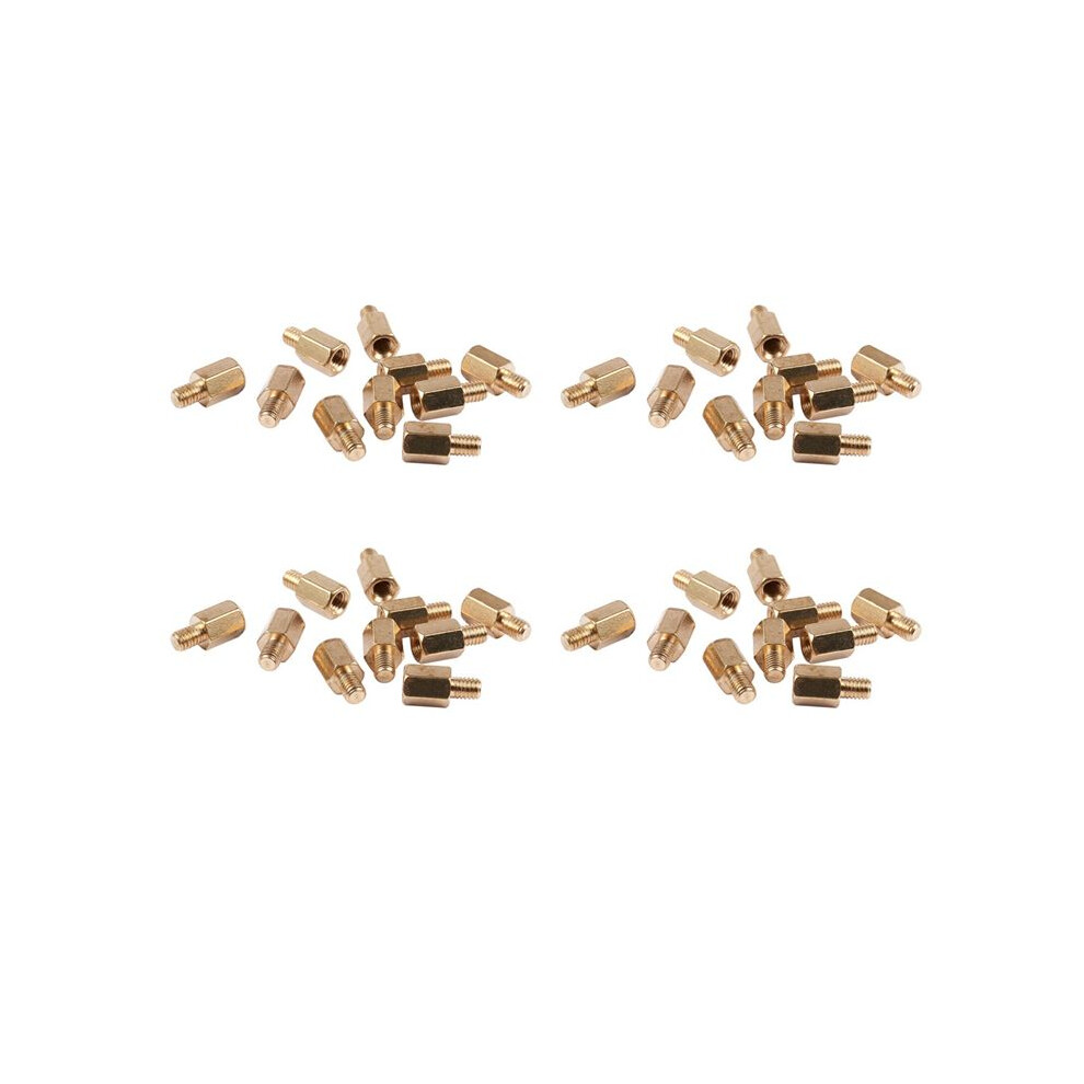 40 Pcs Pc Pcb Motherboard Brass Standoff Hexagonal Spacer M3 6+4Mm 4713933498849