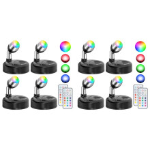 Wireless RGBW Spot Lights Indoor Decor,8 Pack Floor Uplighting Indoor,13 Color Changing Tree Lights,with Remote