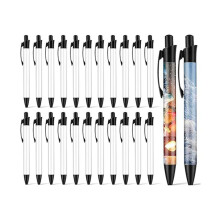 24 X Sublimatiepen Sublimatie Gecoate Pen Warmteoverdrachtpen Bulk met Krimpkousverpakking voor Doe-Het-Kantoor School