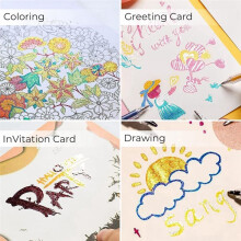 18-Delige Flash-Gelpenset Kleurgelpen Markeerschilderijnotitieboekje voor Schrijven, Scrapbooking, Kleuren en Wenskaarten.
