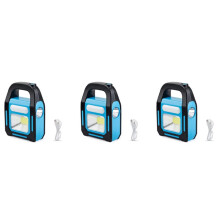 3X 3 en 1 Solaire USB Rechargeable COB LED Lanterne Camping, Charge pour L'Appareil, Lampe Poche étanche à L'Eau Lumière