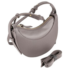 Bolso de Media Informal y Versátil, Bolso de Sillín, Bolso de Moda, Bolso de Hombro, Bolso de Mensajero de Gran Capacidad, Gris