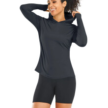 Chemise de soleil à manches longues UPF50+ pour-Bleu marine S