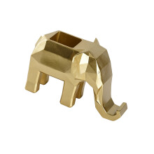 Support à crayons en forme d'éléphant géométrique, avec-Or