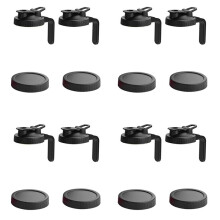 Wide Mouth Mason Jar pour Lids,8 Pcs Flip Cap Lid with Handle & 8 PCS Leak-Proof Seal Lids for Food Storage