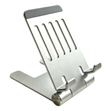 Aluminum Alloy Phone Stand Foldable Multiple Angle-Silver