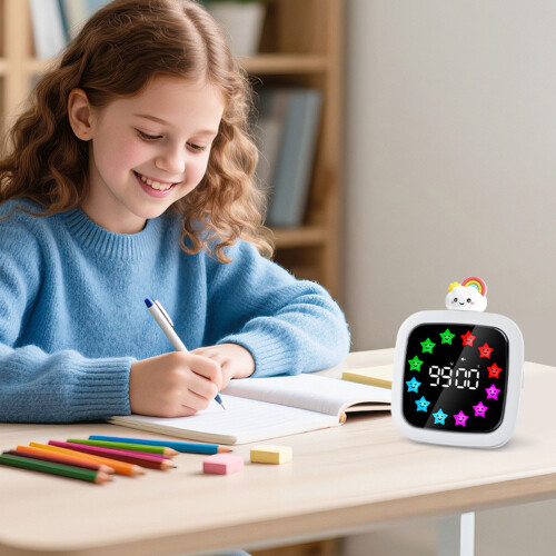 Kids Educational Countdown Timer Visual Timer Clock For-Star 2
