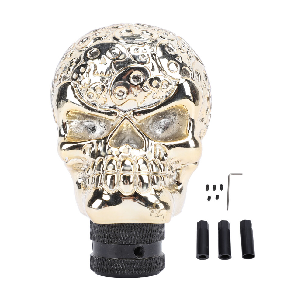 Skull Shift Knob Resin Gold 7055741338311