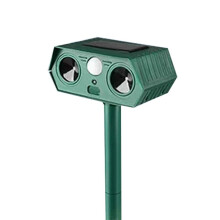 2024 Ultraschall-Tierabwehr, 1er-Pack Solar-Hirschabwehr für Den Außenbereich mit Bewegungsmelder, Hält Katzen, Eichhörnchen und Kaninchen Fern