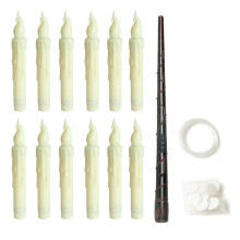Schwimmkerzen mit Zauberstab-Fernbedienung - Halloween-Dekorationen, 12 Stück LED-Flammenlose Stabkerzen für Halloween-Dekoration