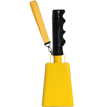 Cheering Bell Loud Noise Makers Hand-Yellow With Wrist Strap