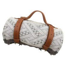 Example 180x180cm Camping Blanket Supportive For-white gray