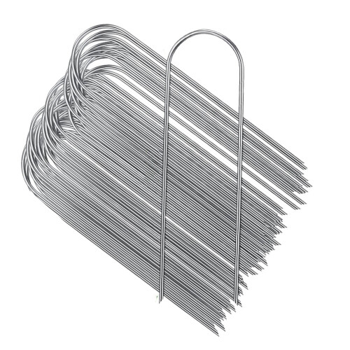 U Shaped Landscape Fasteners 100PCS Galvanized Steel For