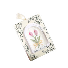 Lovely Embroidered Flower Hand Towel Souvenir Soft and-Green