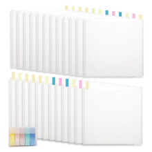 Organizer per Riporre la Carta per Album da 24 Pezzi, Organizer per Carta Trasparente per Album da 12X13 Pollici con Linguette Indice Adesive da 100