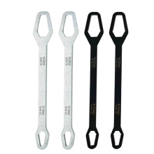 Pack Of 4 Adjustable Wrenches Set 8 To 22Mm Plated-8mm thick