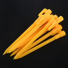 40Pcs Camping Tools Plastic Tent Pegs Nails Sand Ground Stakes Outdoor Camping Tent Awning Yellow Tent Accessories