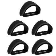 5X Correas Adhesivas Dobles Antideslizante de Bicicleta Bicicleta Bmx Fixie Engranaje Fijo Soldado Cinturón Correa de Clip del Pie de Pedal Negro