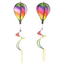 2 StüCke Ballon Wind Spinner Gestreifte Wind Sack Ballon Yard Dekor Spiral Ballon Wind MüHle