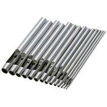 14 Stück Rundes Hohles Stanz Set Leder Handwerk Punch Werkzeug Hohl Loch Stanz Werkzeug für Uhren Armbänder Gürtel Leinwand