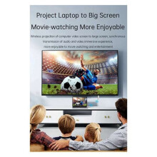 50M Wireless Transmitter TV Dongle Adapter -Compatible Video Audio Extender for TV Monitor Projector PC Only RX