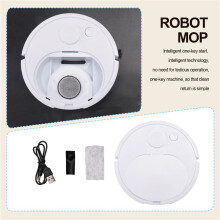 Automatische Staubsauger, USB-Aufladung, -Reinigungsmaschine, Intelligenter Wisch-Roboter-Staubsauger, Weiß