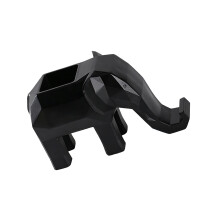 3D-telefoonrek van hars in de vorm van een olifant met-Zwart