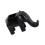 Support à crayons en forme d'éléphant géométrique 3D, avec-Noir 1