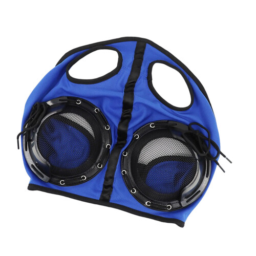 Reinforced Open Weave Horse Face Protector Guards Eyes-Blue