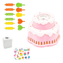 Kids Bubble Maker Toy Electric Cake Design Bubble Device-Pink