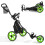 3 Wheel Foldable Golf Push Cart with Foot Brake, Mesh Pocket, Adjustable Handle 1