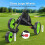 3 Wheel Foldable Golf Push Cart with Foot Brake, Mesh Pocket, Adjustable Handle 4