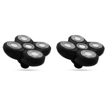 2X Replacement Shaver Heads Electric Shaver Independently Floating Waterproof Stainless Steel Blade