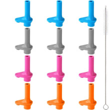 12-Teiliges Beißventil-Set für Zak, Silikon-Mundstück mit Reinigungsbürste, Auslaufsicherer Strohhalm, Becherdeckel, Zubehörteile, 15 Oz