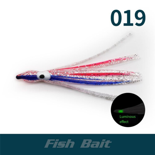 Leuchtender Oktopus-Weichköder, PVC-Oktopus-Köder, Mehrfarbig, Künstlicher Fischköder, Meeresfischerboot, Angelköder 019 1