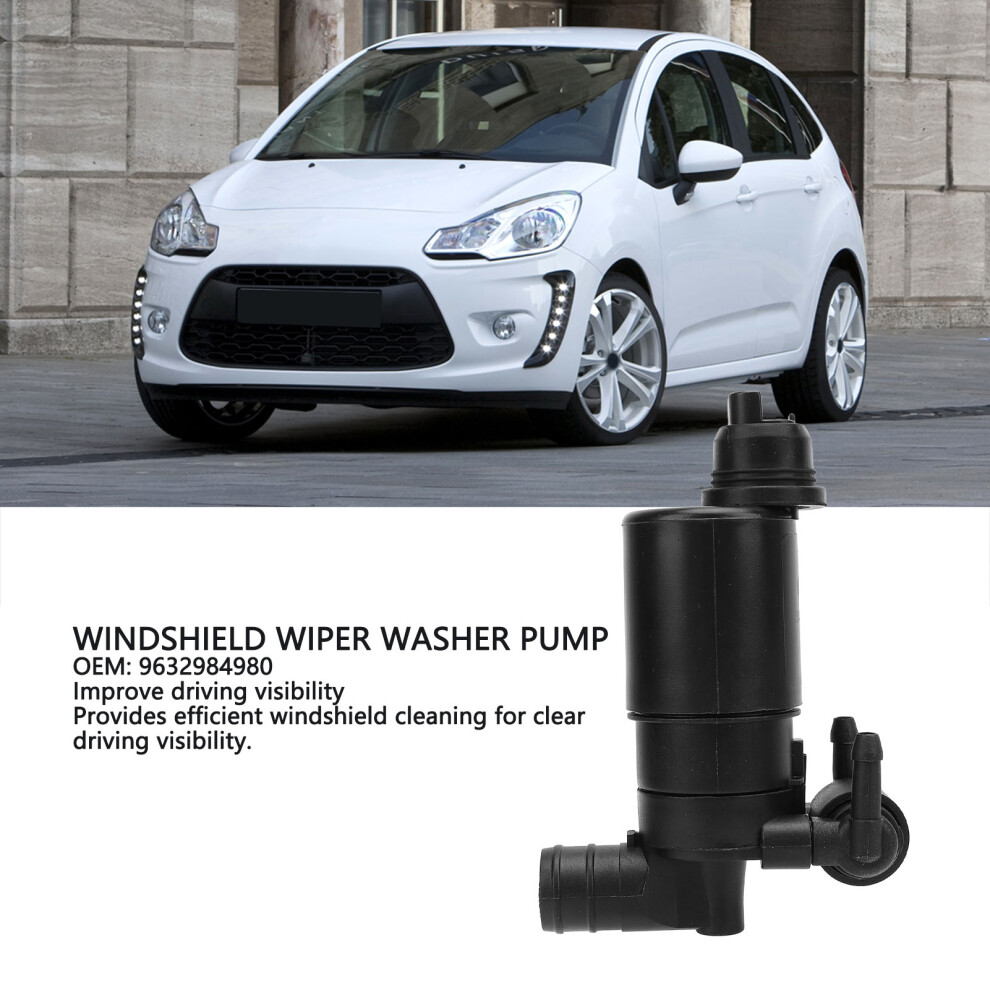 Washer Fluid Pump 9632984980 12V Mono 7055741392023