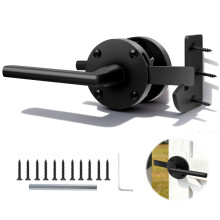 Double Side Gate Latch, Aluminum Door Latch Handle for Wooden Gates, Backyard