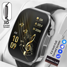 (Black) Smart Watch For Android iOS Health Sports Bracelet Heart Rate Blood Oxygen Sleep Monitor Flashlight Smartwatch