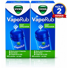2x Vicks VapoRub Easy Applicator 35g Cold Relief Twist & Apply BBE 08/26