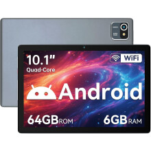 Hakaug Tablet 10 Inch Android OS Quad-Core 6GB RAM 64GB ROM 5000 mAh Battery1280x800 Touchscreen Tablet-PC (Gray)
