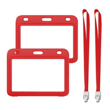 CDC Vaccination Card Protector, 2Pcs 4 x 3 Inches Immunization Record Vaccine Cards Holder ID Card Holder with Lanyard G