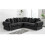 Furniture 786 Verona Plush Scatter Back 2c2 Corner Sofa Black 1