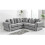 Furniture 786 Verona Plush Scatter Back 2c2 Corner Sofa Silver 2